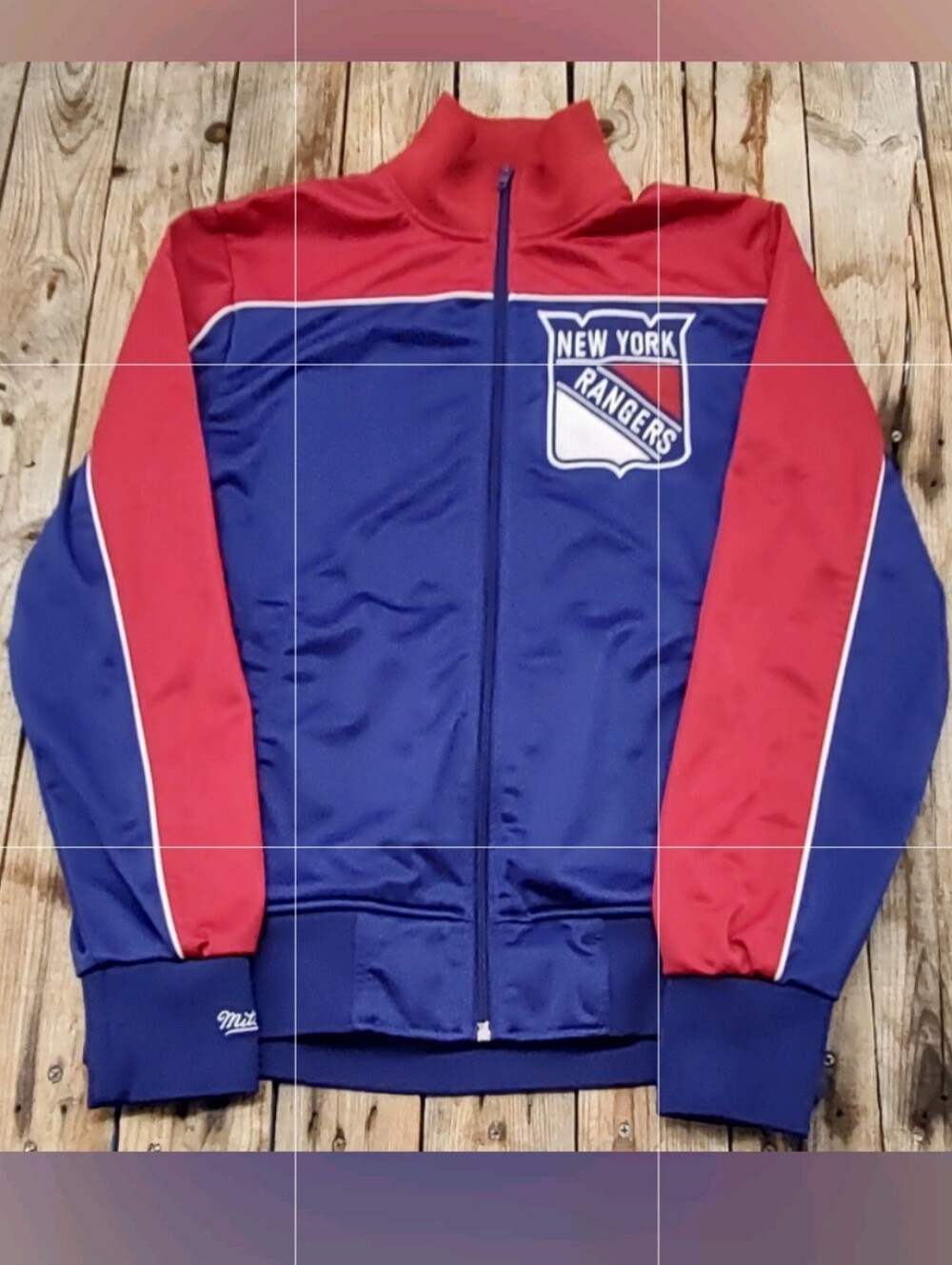 vintage NHL New York Rangers Mitchell & Ness vintage hockey track jacket